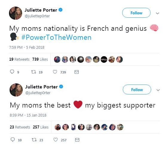 Juliette Porter talking about her mom