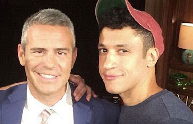 Clifton Dassuncao with Andy Cohen