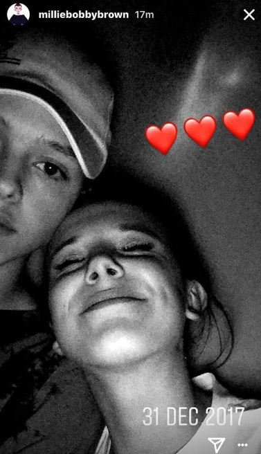 Millie shared Instagram story featuring Jacob