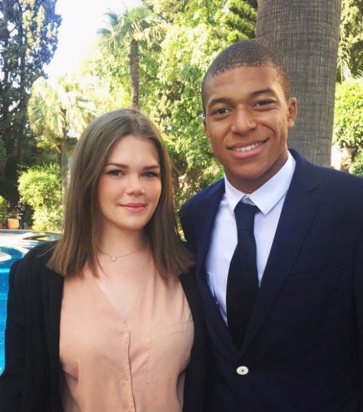 Kylian Mbappe with Camille Gottlieb