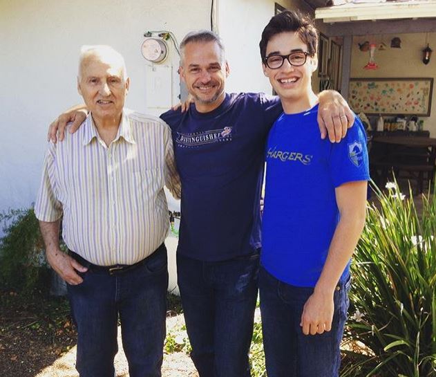 Joey with his father and grandfather