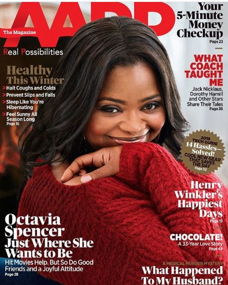 Octavia was featured in AARP magazine in December 2017