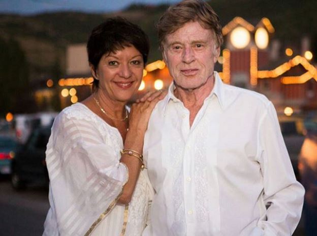 Sibylle Szaggars with her husband, Robert