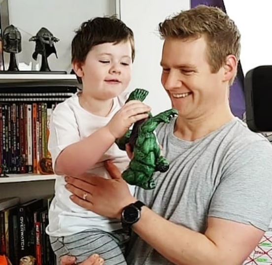 Josiah with his son