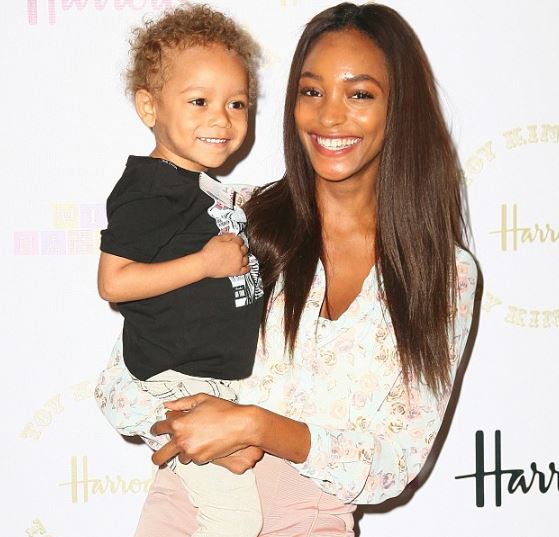 Jourdan with her son, Riley