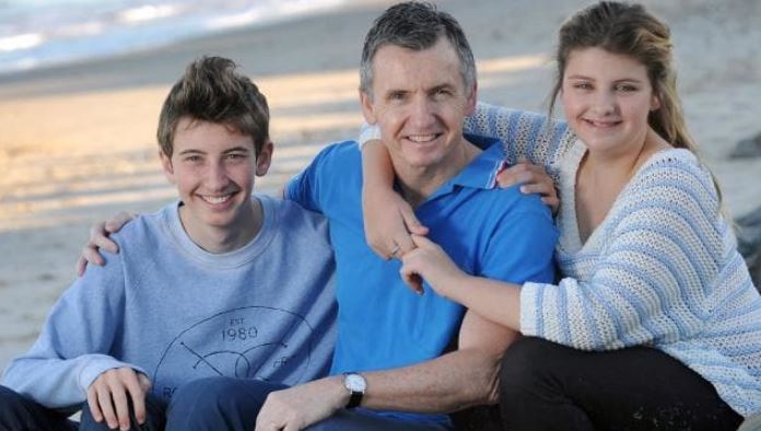 McAvaney with his son, and daughter