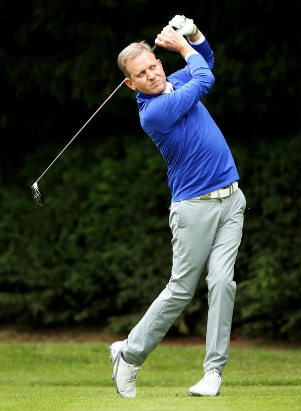Jeremy Kyle playing golf